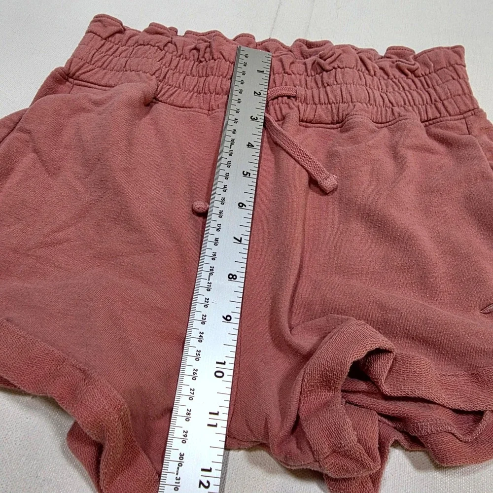 Hollister Sweat Shorts Womens XS Pink High Rise Paperbag Waist Lounge Gym Casual
